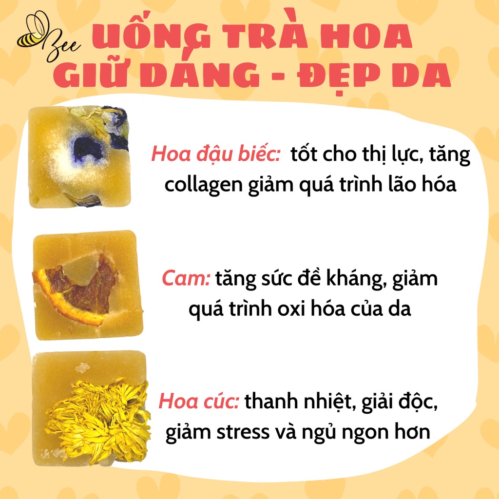Trà hoa viên đường phèn Beebeauty giải nhiệt