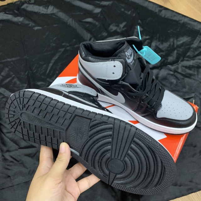 (Fullbox+bill) Giầy Jordan 1 đen xám cao cổ hàng siêu đẹp | BigBuy360 - bigbuy360.vn