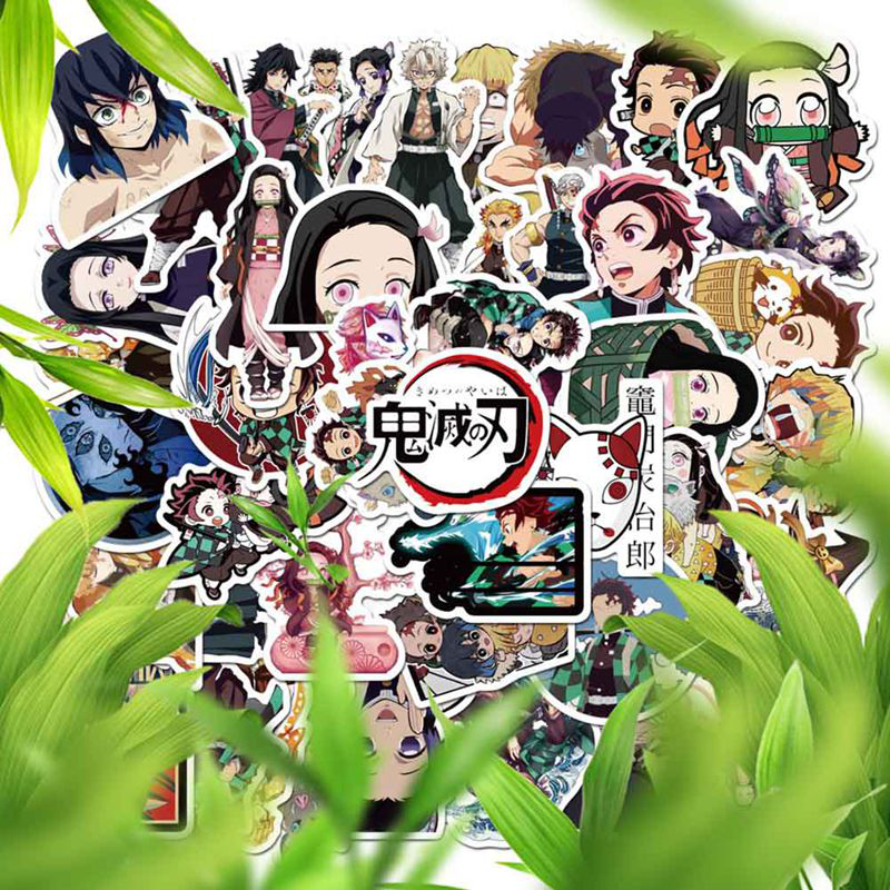Bộ 50 Miếng Dán Trang Trí Hình Nhân Vật Anime Nhật Bản Qijunfeng Htwers232