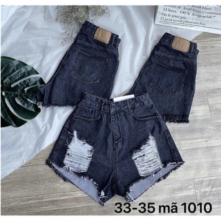QUẦN SORT JEAN BIGSIZE XÁM ĐEN RÁCH TO MÃ06
