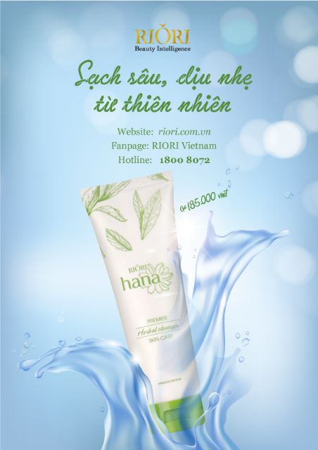 Sữa rửa mặt thảo mộc Riori herbal cleanser