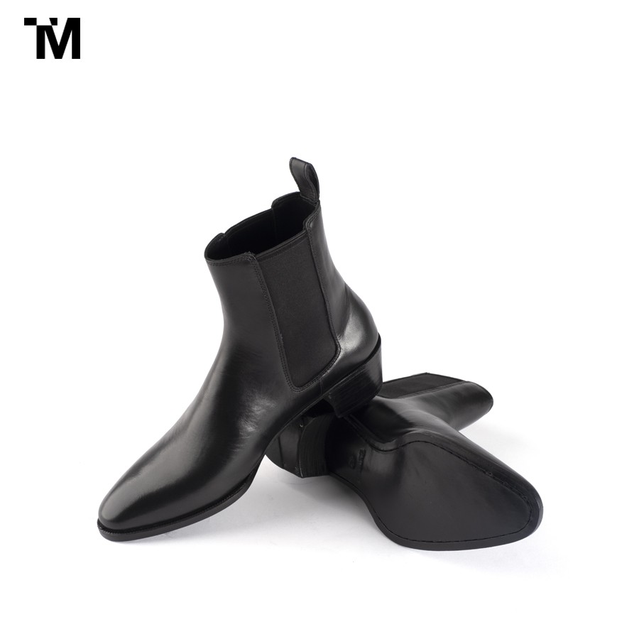 GIÀY BOOTS NAM TARMOR MÀU ĐEN BLACK LEATHER CHELSEA BOOTS