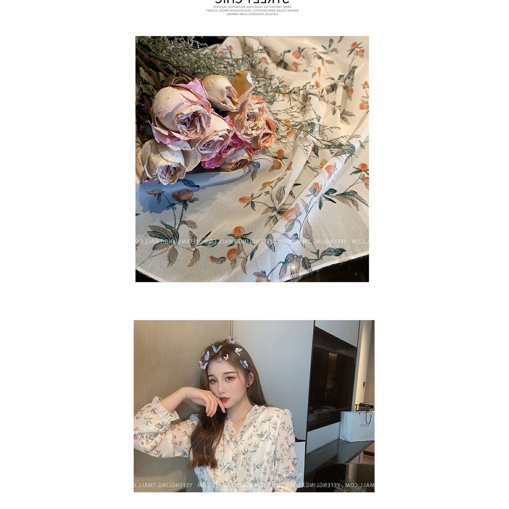 Đầm dài dáng xòe hoa nhí tiểu thư cận chất có ảnh thật Phong cách Hàn Quốc | BigBuy360 - bigbuy360.vn