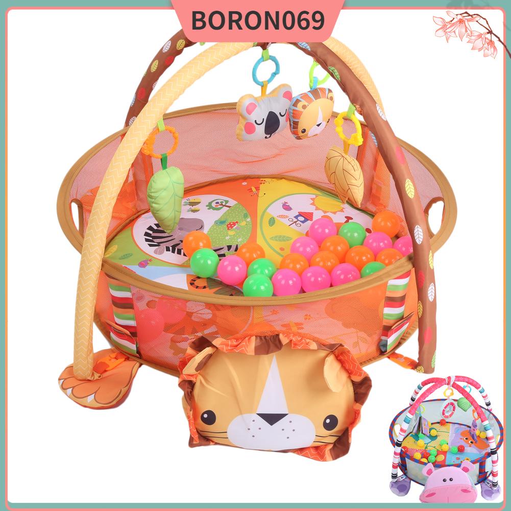 Boron069 3 ‑ Trong 1 Thảm tập thể dục cho bé Khung trẻ sơ sinh chơi với bóng Bộ đồ mặt dây chuyền