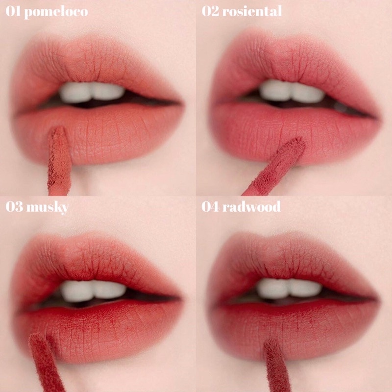Son kem lì Roomaand Blur Fudge Tint màu #03 Musky, #04 Rawood