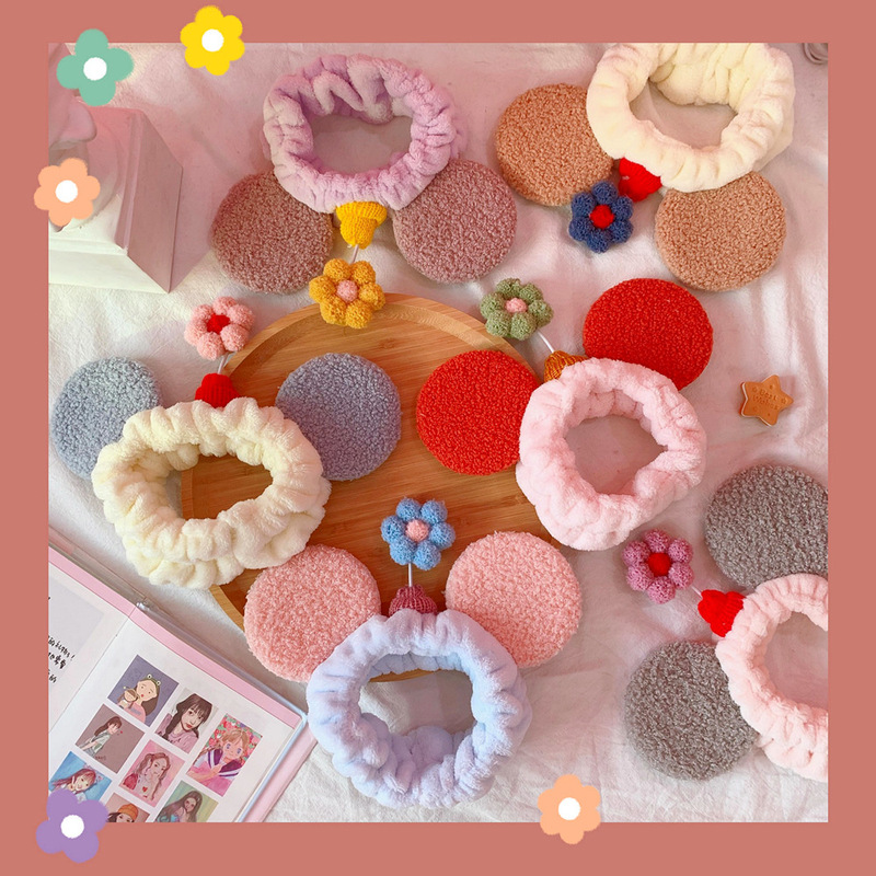 Băng đô cài tóc gắn hình bông hoa đáng yêu cho nữ