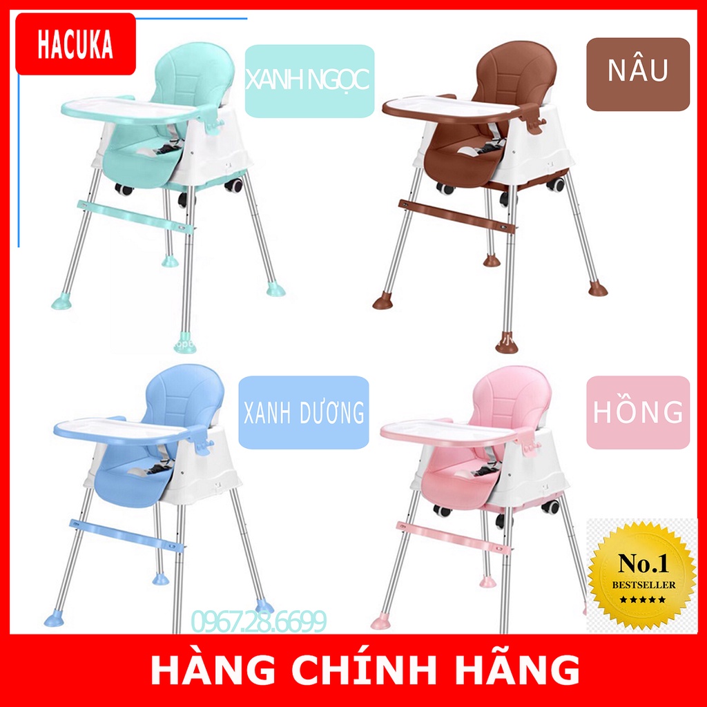 Ghế ăn dặm cho bé gấp gọn, ghế tập ăn cho bé 2 trong 1 kèm chân sắt
