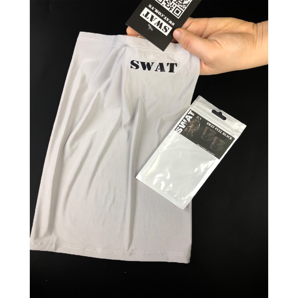 Khăn đa năng Xám Swat cao cấp - vải xịn siêu co dãn, mát mịn/ khăn ống phượt