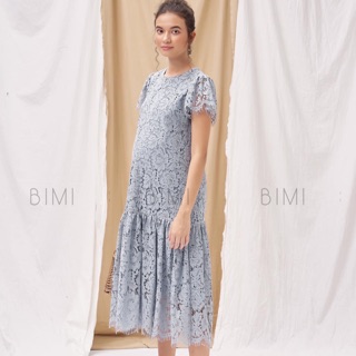 Đầm ren xám middi - bimi