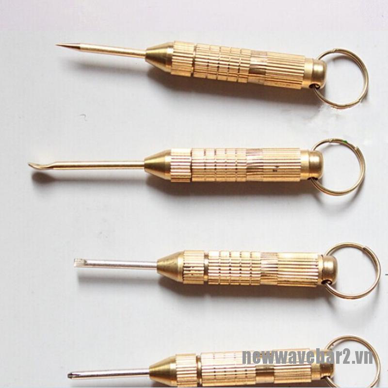 [Hàng mới về] Set dụng cụ lấy ráy tai 4 trong 1 kèm móc khóa đa năng tiện lợi