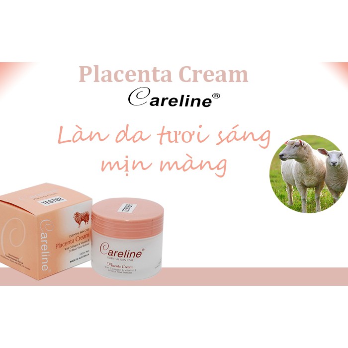 Kem Dưỡng ẩm trắng Da Nhau Thai Cừu Careline của Úc 100ml