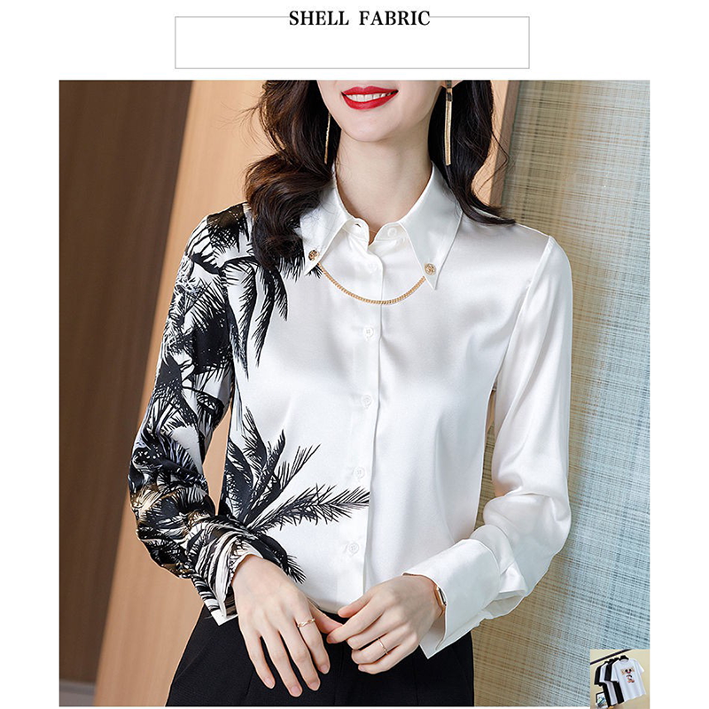 Shirt, Women's tops, long-sleeved print shirt, square collar loose creative clothes, Size M-3XL, White【lyfs】 | BigBuy360 - bigbuy360.vn