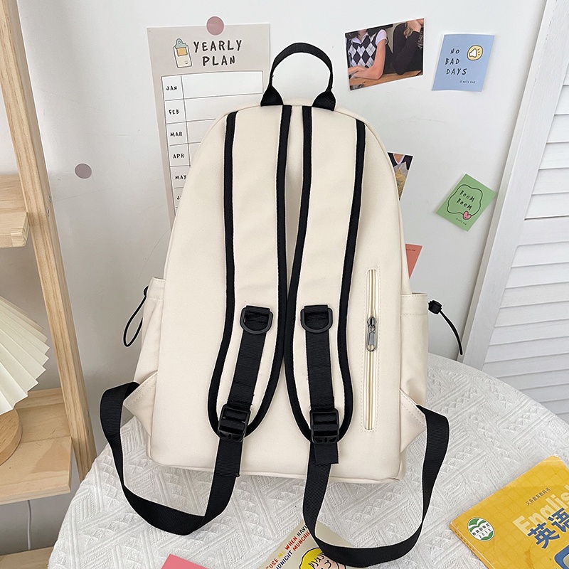 Ba lô Prettyzys thời trang Hàn Quốc 2021 14 inch phong cách học đường cho nữ