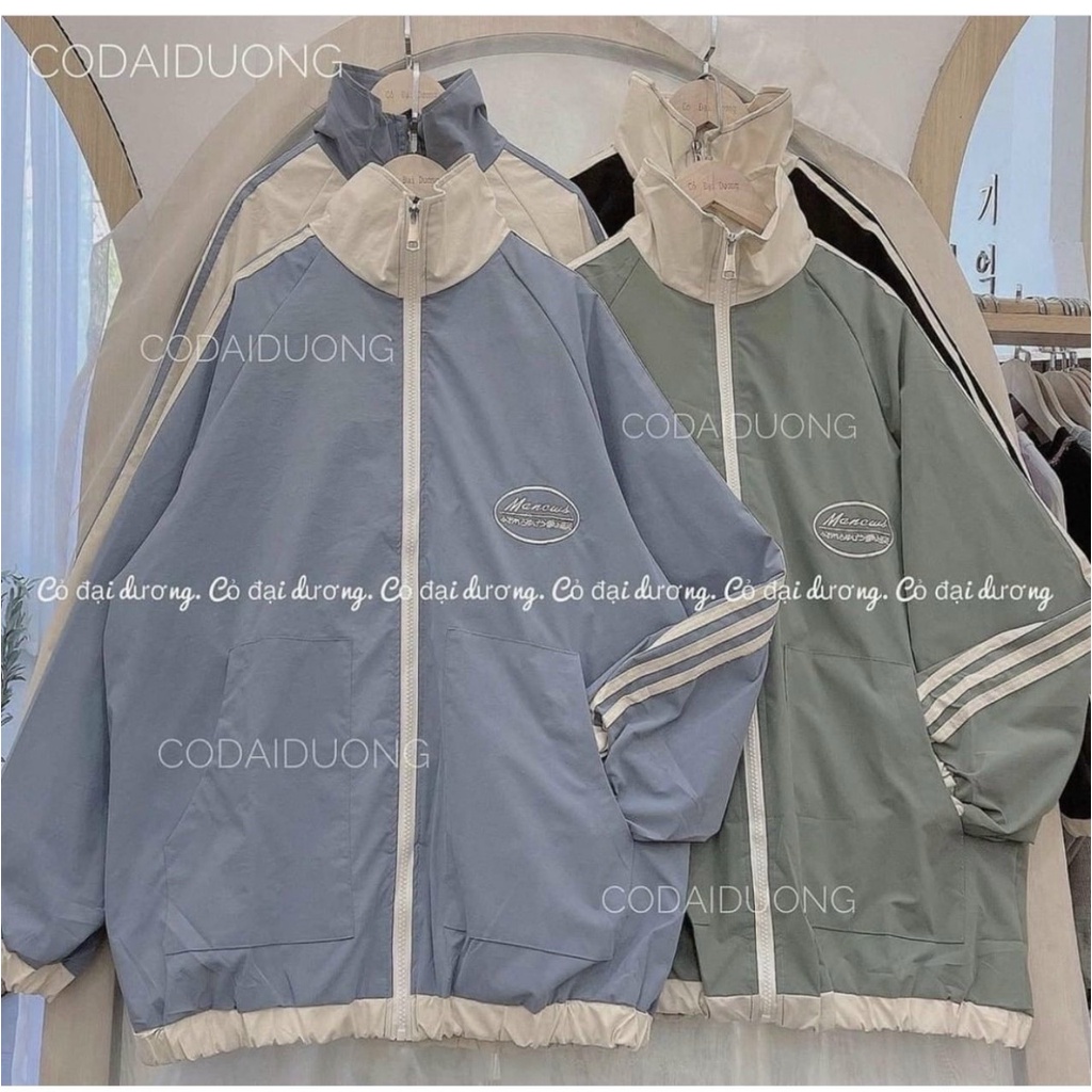 Áo Khoác Dù MERO 2 Lớp Cao Cấp, Cổ Đứng 2 Túi Lớn Thời Trang.Tp
