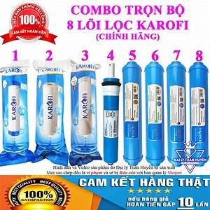 8 Lõi Lọc Nước KAROFI 12345678 | Hàng chính hãng | Dùng thay cho máy lọc RO- Lọc sạch vi khuẩn,cung cấp khoáng