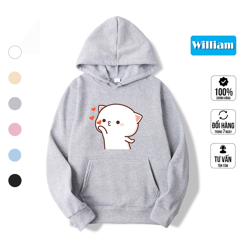 Áo hoodie nam nữ hình Mèo dễ thương chất nỉ bông dày dặn, in Pet cao cấp William - DS210