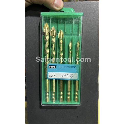 Bộ 5 mũi khoan đa năng, 4 cạnh, đuôi lục giác