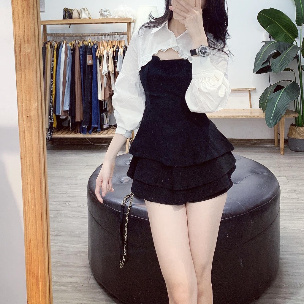 Áo sơ mi nữ dài tay Loại 1 thiết kế phối bèo tay bồng tiểu thư siêu xinh, Áo kiểu nữ công sở trẻ trung thanh lịch