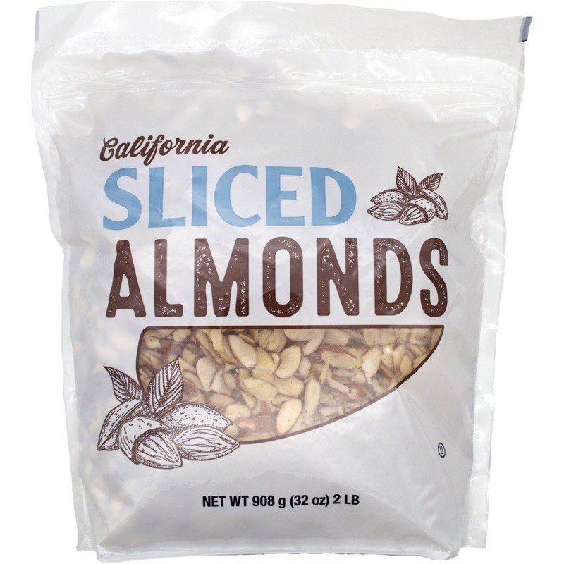 Hạnh Nhân cắt lát [sliced Almonds california] 2LB 908G