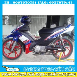 Tem rời Axelo Ecstar xanh trắng đỏ
