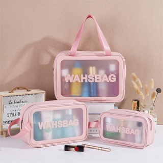 Sét 3 túi đựng mỹ phẩm trong suốt mẫu mới, sét 3 túi mỹ phẩm washbag