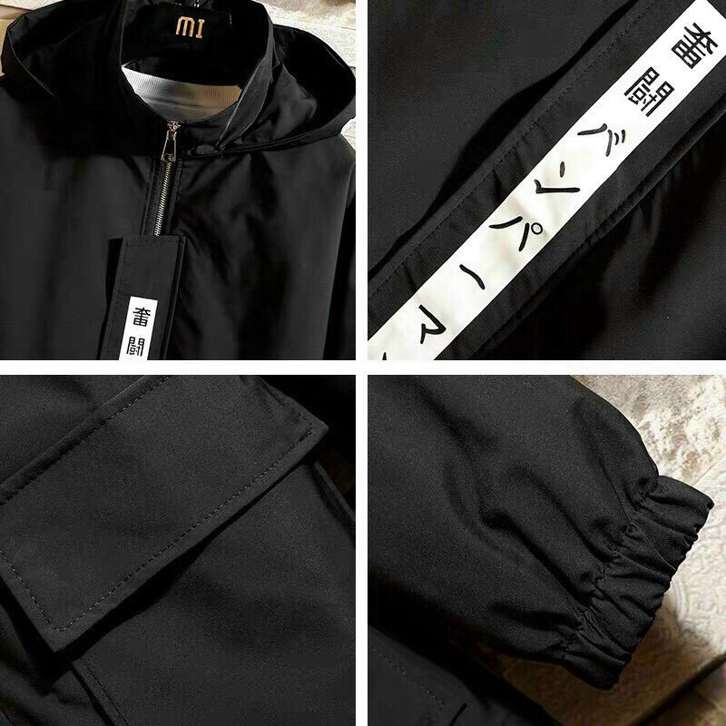 &lt; FREESHIP &gt; Áo khoác kaki nam nữ IN CHỮ HÀN 4 màu Y HÌNH (ko giống hình hoàn tiền)