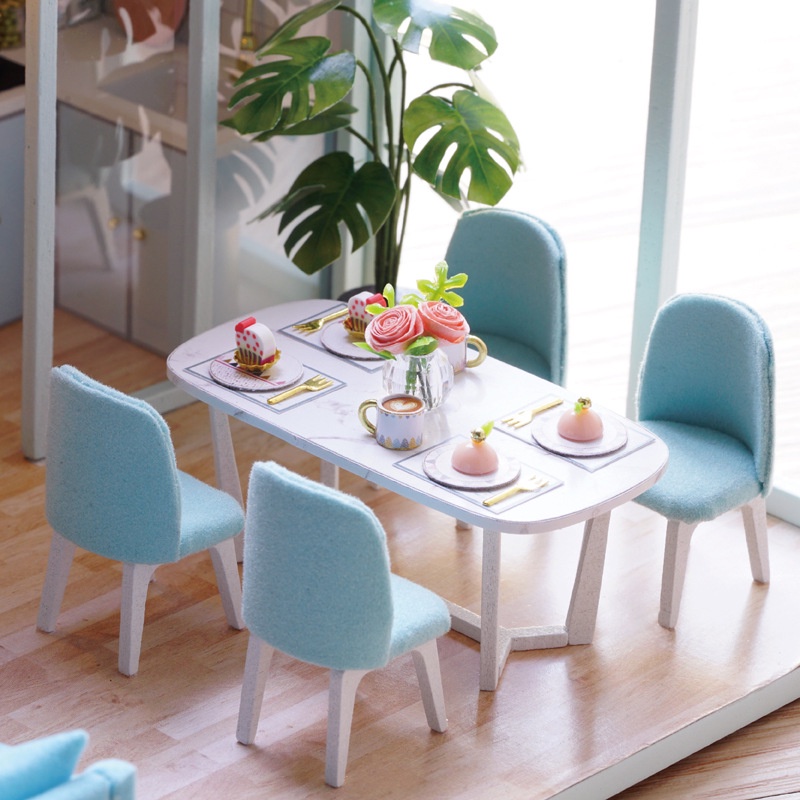 Nhà mô hình tự lắp ráp DIY -  Dòng thời gian màu xanh Blue Times L028