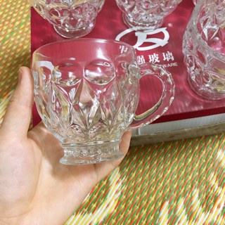 COMBO 6 cốc thủy tinh cáo cấp, trong suốt, dày dặn