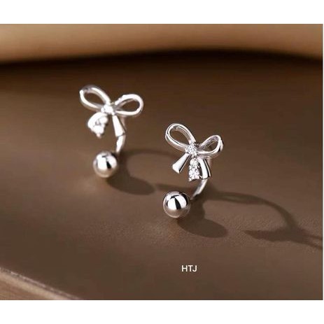 KHUYÊN TAI NƠ BẠC TA - NỤ BẠC NƠ XINH XẮN - BÔNG TAI BẠC BIBI