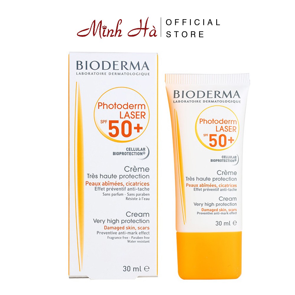 Kem chống nắng Bioderma Photoderm Laser SPF 50+ 30ml bảo vệ da tổn thương trước & sau liệu trình laser