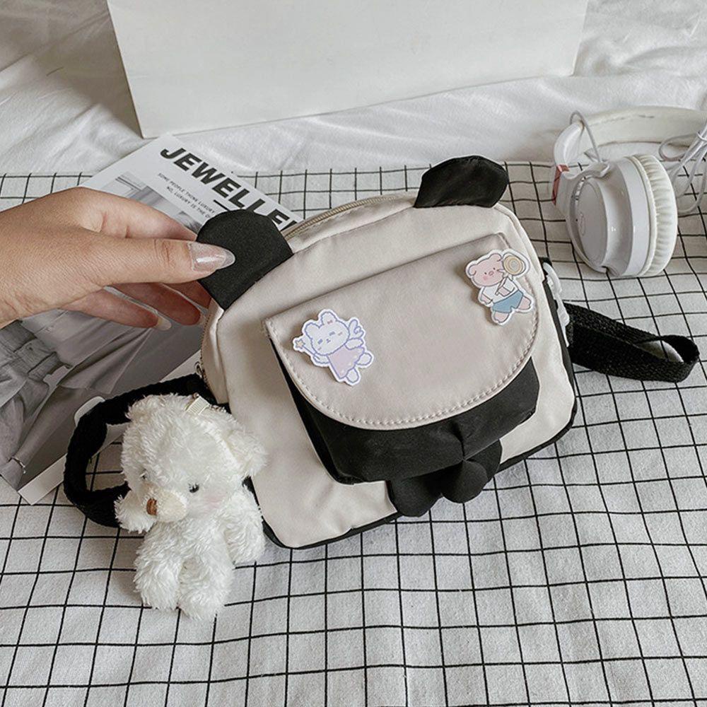 KENT1 Túi Tote Đeo Vai Cỡ Lớn Họa Tiết Hoạt Hình Dễ Thương