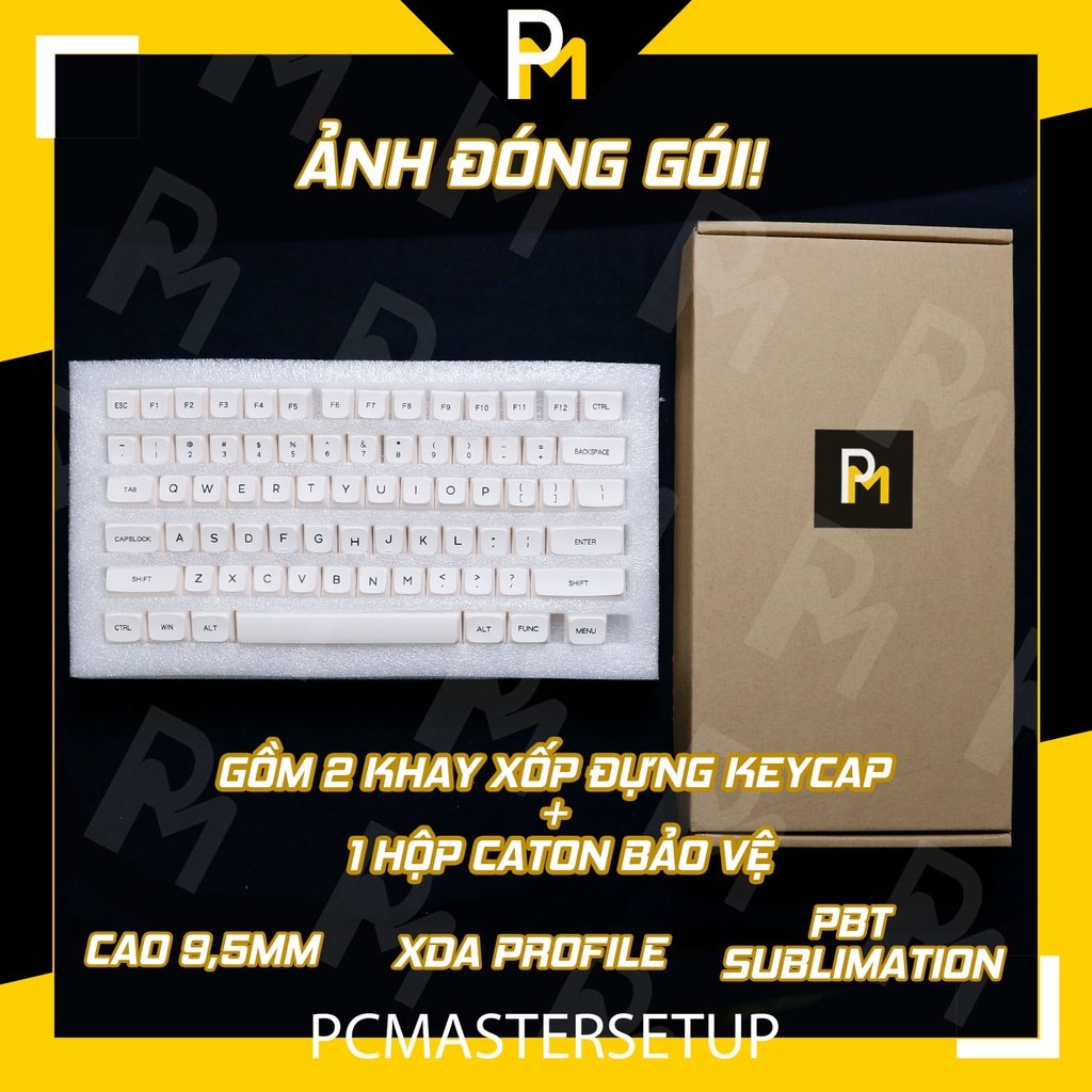 Keycap xda pbt honey milk cao 9.5mm xịn nút cho bàn phím cơ của PCmaster