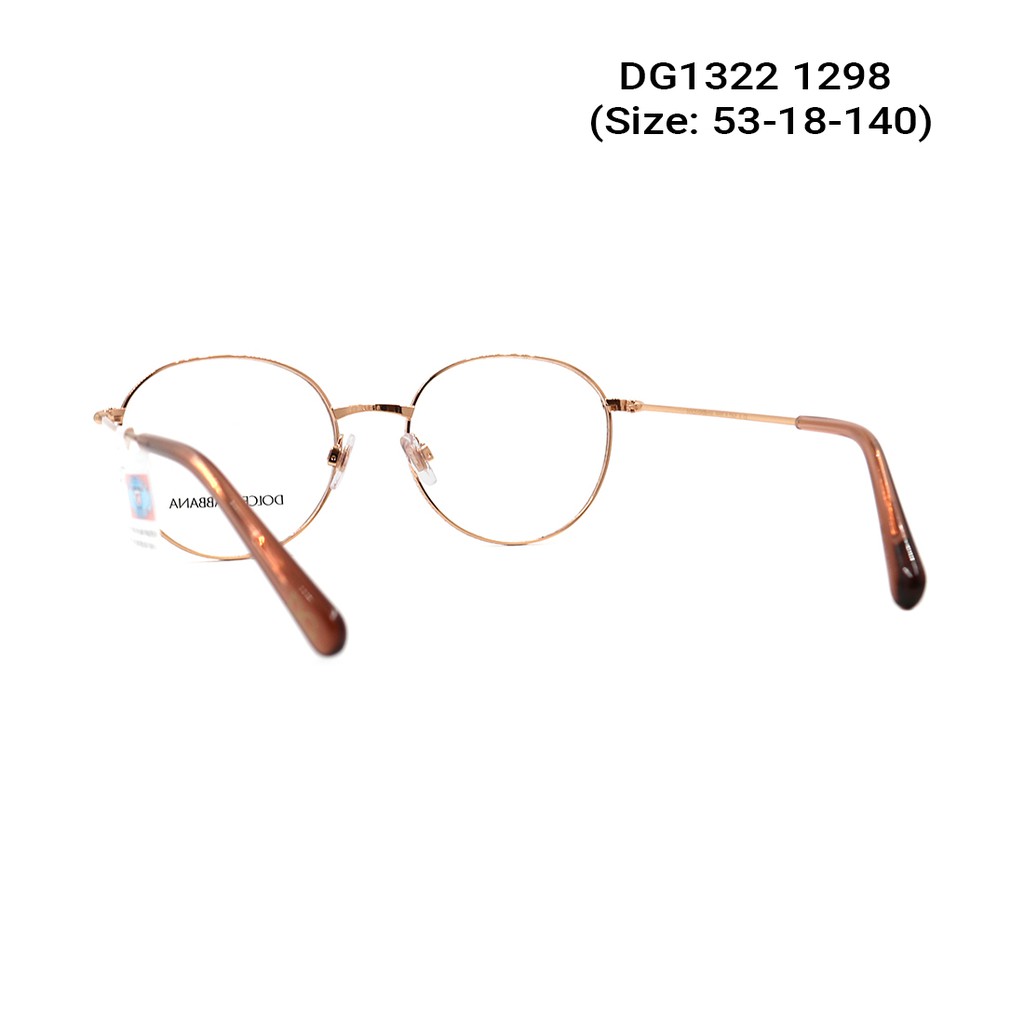Gọng kính nam nữ chính hãng Dolce &amp; Gabbana DG1322 màu sắc thời trang, thiết kế dễ đeo bảo vệ mắt