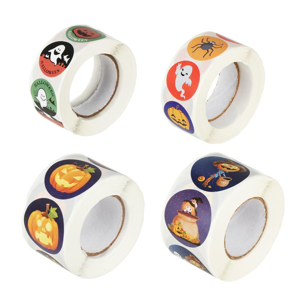 Cuộn 500 Nhãn Dán Trang Trí Túi Kẹo DIY