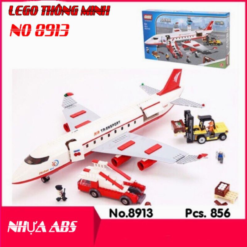 Đồ chơi xếp hình lắp ráp kiểu Lego máy bay (856 mảnh ghép) Gudi 8913