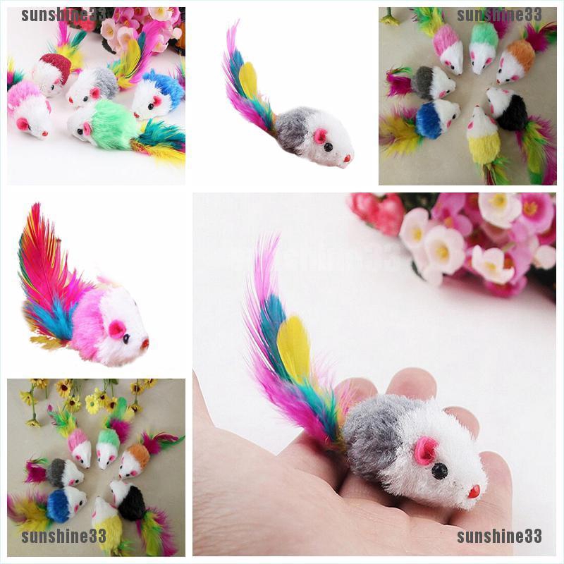 Đồ chơi chuột giả nhiều màu dễ thương cho mèo