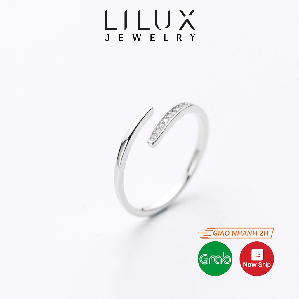 Nhẫn bạc nữ LIGO nạm đá Freesize  N27