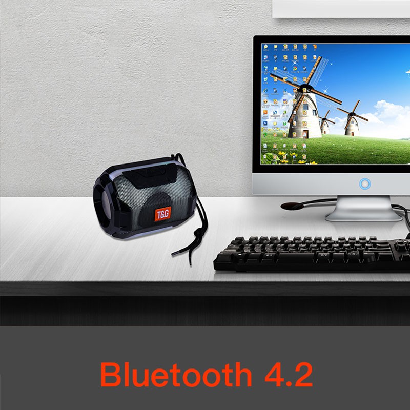 Loa Bluetooth Mini Giá Rẻ Pin Trâu TG162 Có Đèn Led Nháy Theo Nhạc