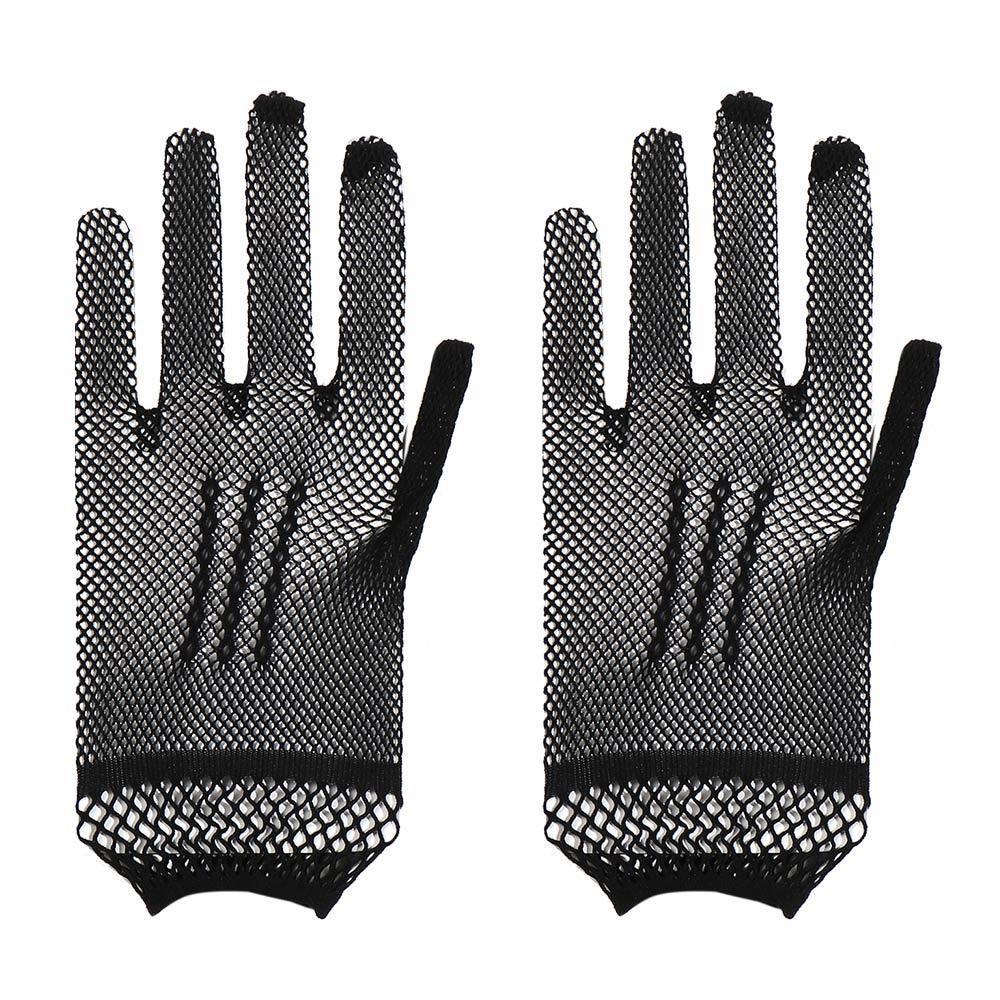 UPSTOPVN Găng Tay Lưới Nylon Hở Ngón Phụ Kiện Hóa Trang Tiệc Cưới