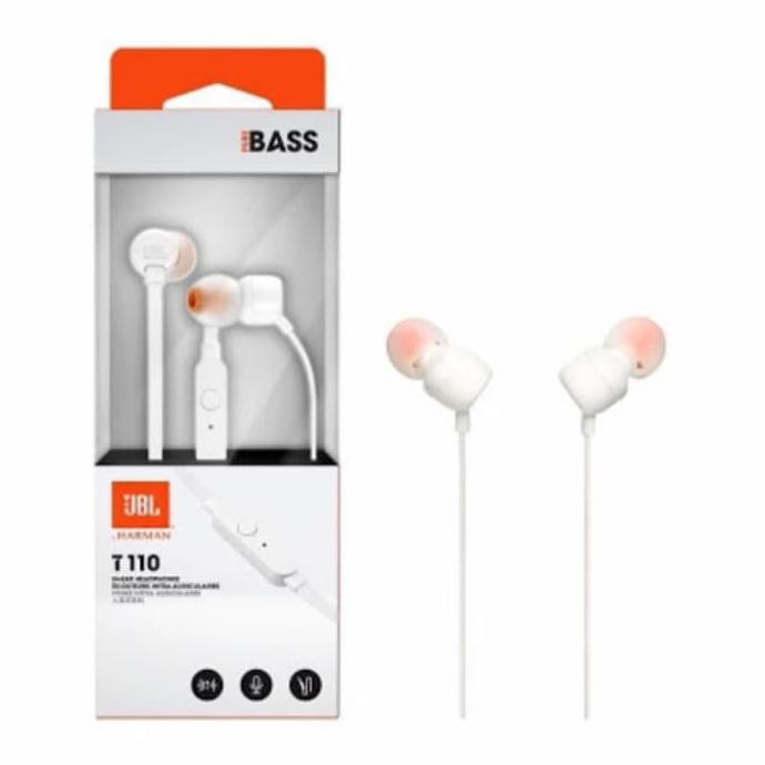 Tai Nghe Nhét Tai Jbl T110 Chính Hãng Âm Thanh Siêu Trầm Màu Trắng