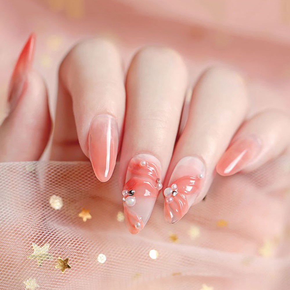 [Hàng mới về] Hạt Kim Loại 3D Màu Trơn Trang Trí Móng Tay Nghệ Thuật Sang Trọng