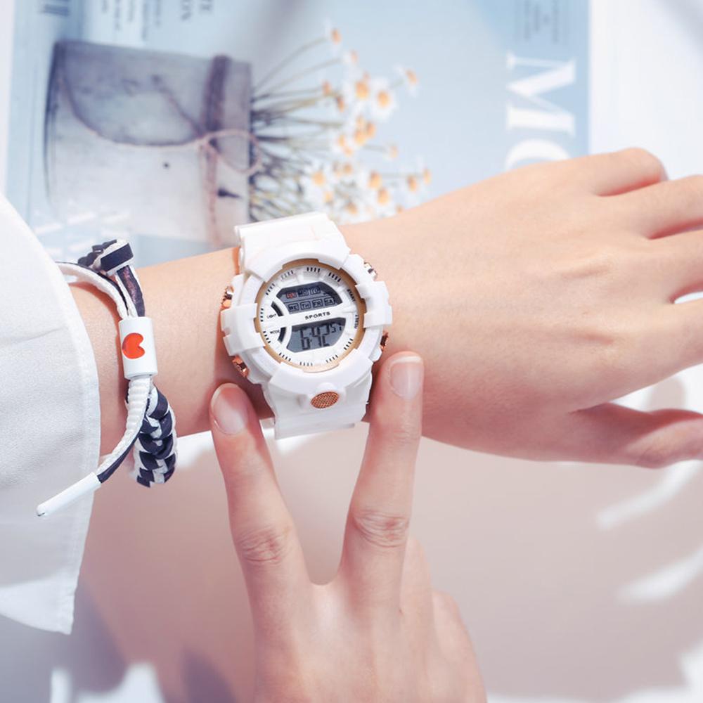 Đồng Hồ Thể Thao Kỹ Thuật Số Phát Sáng Thiết Kế Đơn Giản Cho Học Sinh