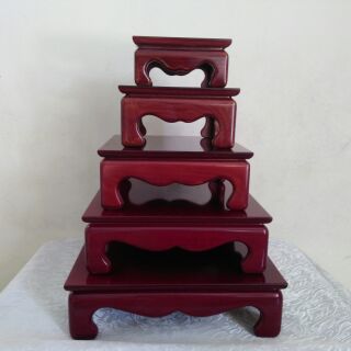 Đế đôn gỗ thờ cúng trưng bày để vật trang trí mỹ nghệ/Hình vuông thấp/đôn trưng bày/đôn để tượng