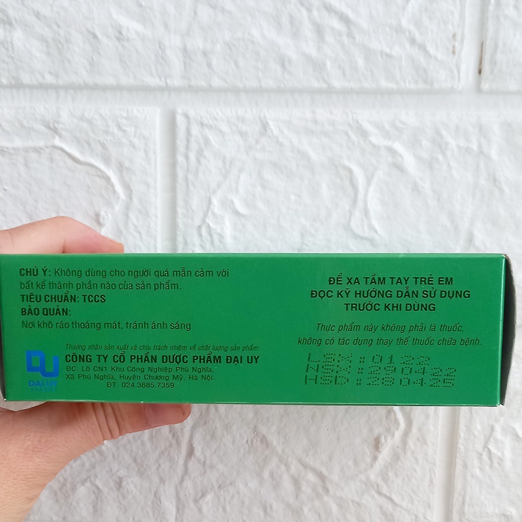 Hoạt huyết dưỡng não đại uy hộp 100 viên. Bổ não, tăng cường trí nhớ, giảm căng thẳng, nhức đầu.