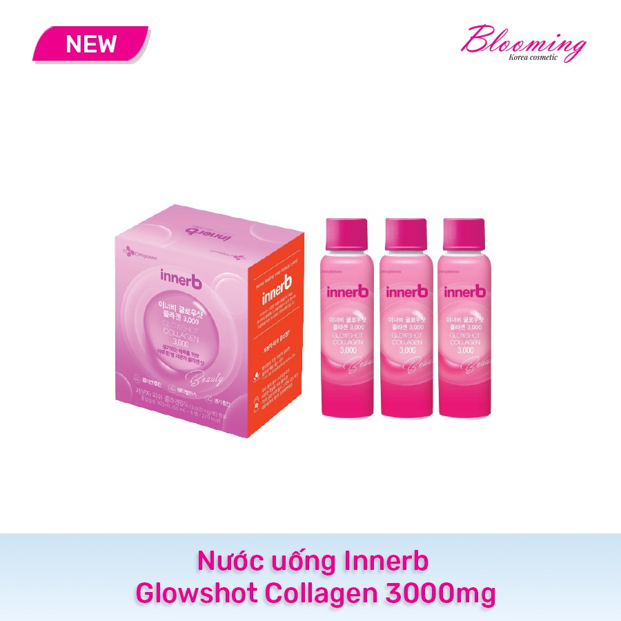 Hộp 6 chai nước uống Collagen Vitamin C sáng da InnerB Glowshot (50mlx6) | BigBuy360 - bigbuy360.vn