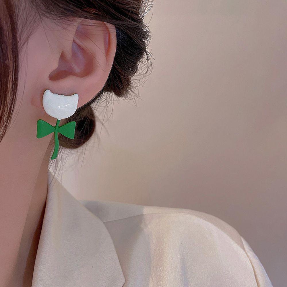 Bông Tai Dáng Dài Hình Hoa Phong Cách Vintage Ngọt Ngào Cho Nữ