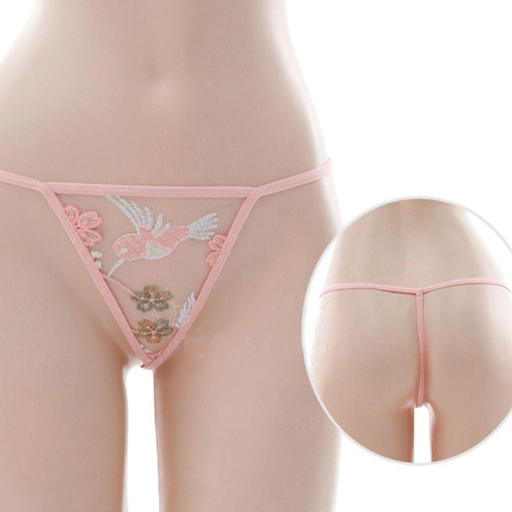 Bộ Đồ Lót Lọt Khe Thêu Hoa Và Chim Gợi Cảm Sáng Tạo Cho Nữ