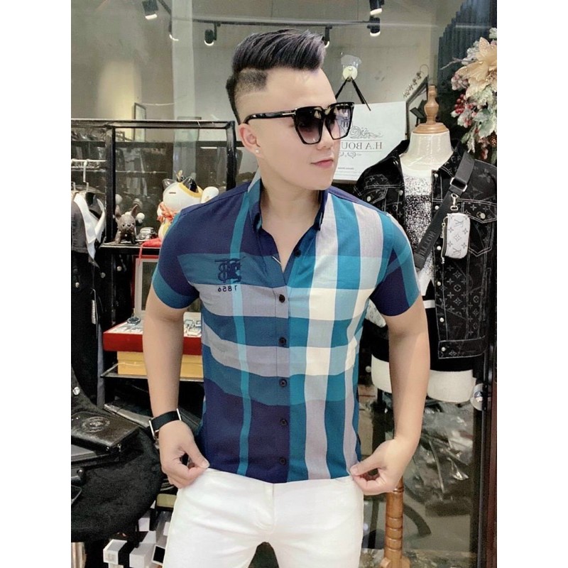 Sơ mi sọc bbr có 9 kiểu áo