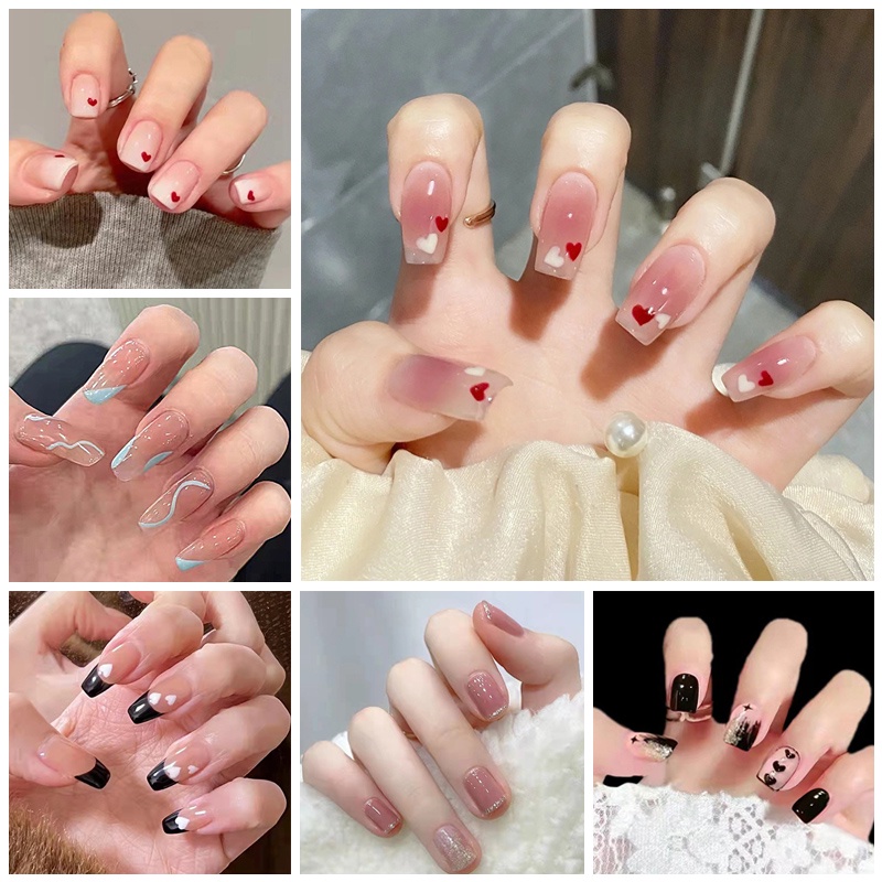 Hộp 24 Móng Tay Giả Che Phủ Toàn Diện R361-R380