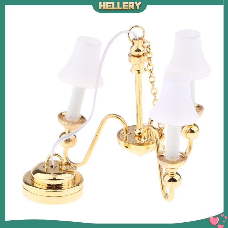 Mô Hình Đèn Trần 3-Arm Mini Tỉ Lệ 1: 12 Trang Trí Nhà Búp Bê